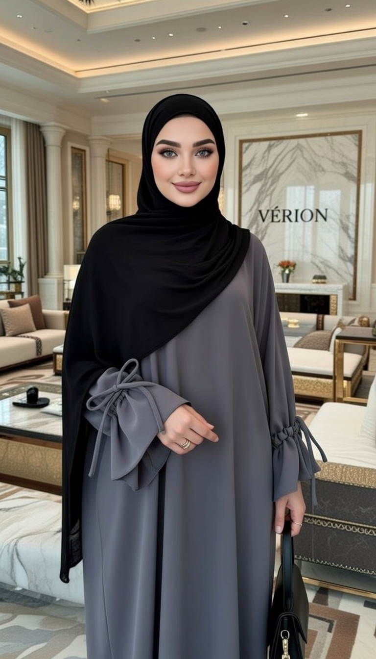 grok_image_1769002240890 VÉRION | SAHRA Modest Evening Abaya - Image 4