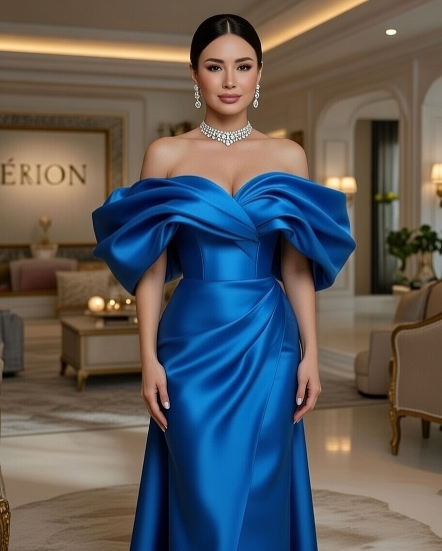 grok_image_1769009007959 VÉRION | RUBRA Off-Shoulder Evening Gown - Image 2