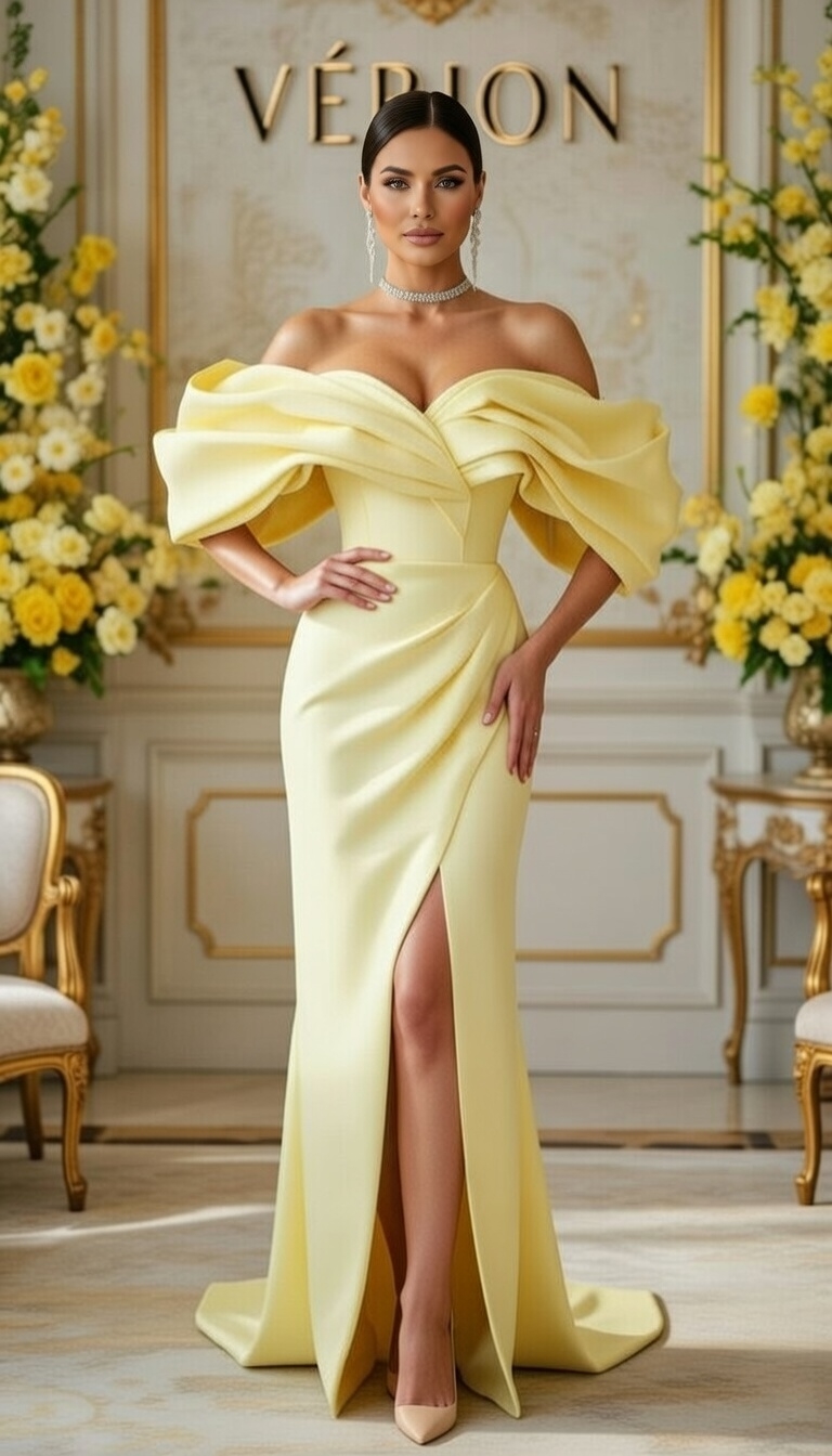 grok_image_1769016513746 VÉRION | RUBRA Off-Shoulder Evening Gown - Image 6