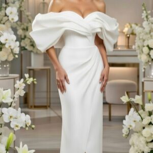 VÉRION | RUBRA Off-Shoulder Evening Gown